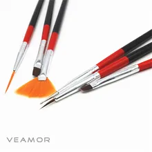 6pcs Nail Art Drawing Painting Set Tool Brushes Design UV Gel Acrylic Brush Pen Kit Art Set UV Gel Brush Nail art Lowest Price