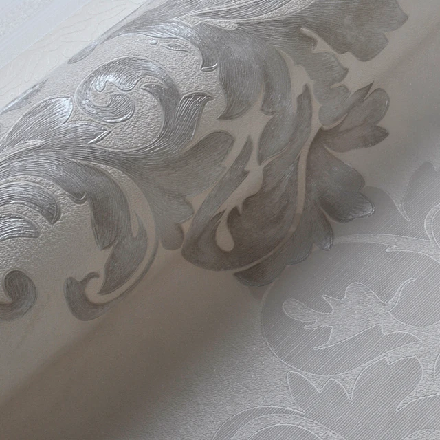 Online European Style Gold Brown Damask Wallpaper Metallic European Style Gold Brown Damask Wallpaper Metallic Embossed Texture Silver Grey Wall Paper