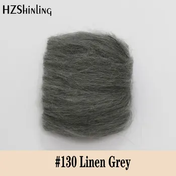 

5 g Super Soft felting Short Fiber Wool Perfect in Needle Felt and Wet Felt Linen Grey Wool Material DIY Handmade