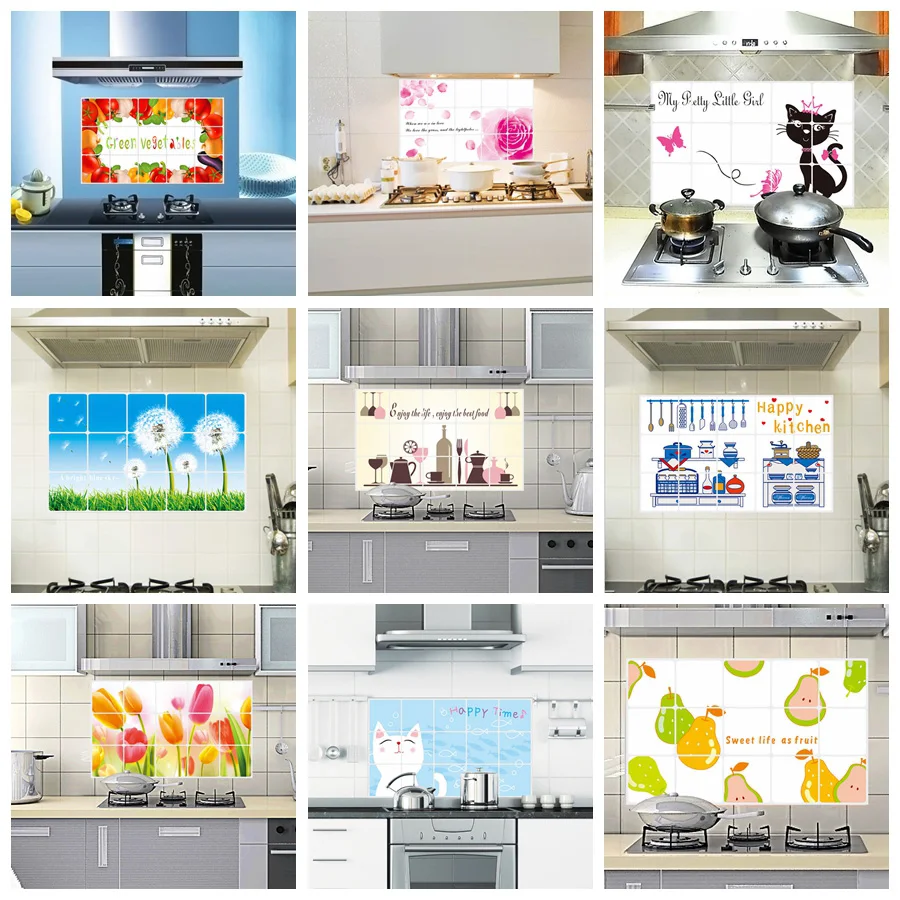 Creative Kitten Wine Bottle Oil Proof Sticker High Temperature Resistant Aluminum Foil Removable Kitchen Decor Wall Stickers Art Creative Kitten Wine Bottle Oil Proof Sticker High Temperature Resistant Aluminum Foil Removable Kitchen Decor Wall Stickers Art