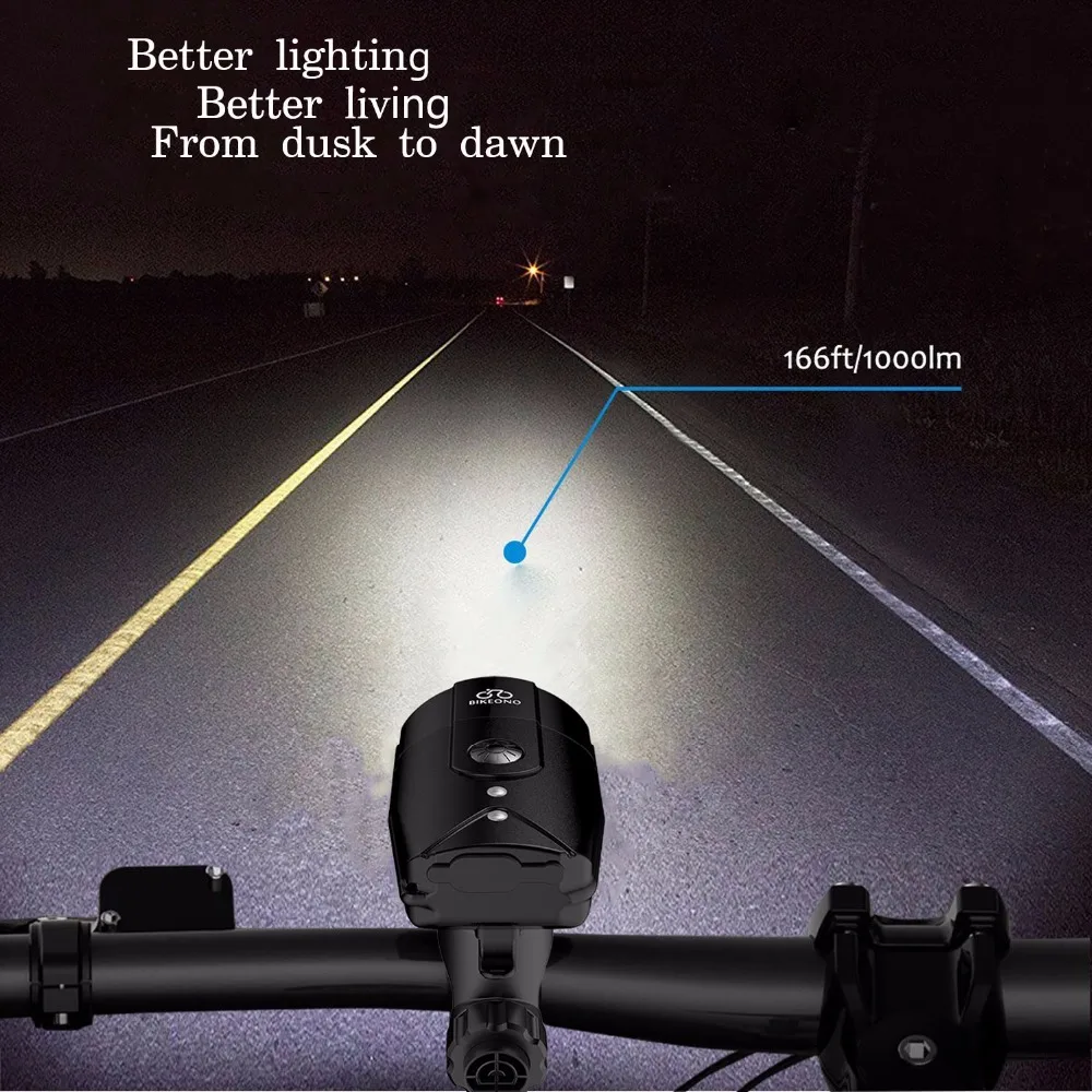 Clearance BIKEONO 1200 Lumens Bicycle Light Bike Headlight LED Taillight USB Rechargeable Flashlight MTB Cycling Lantern For Bicycle Lamp 2