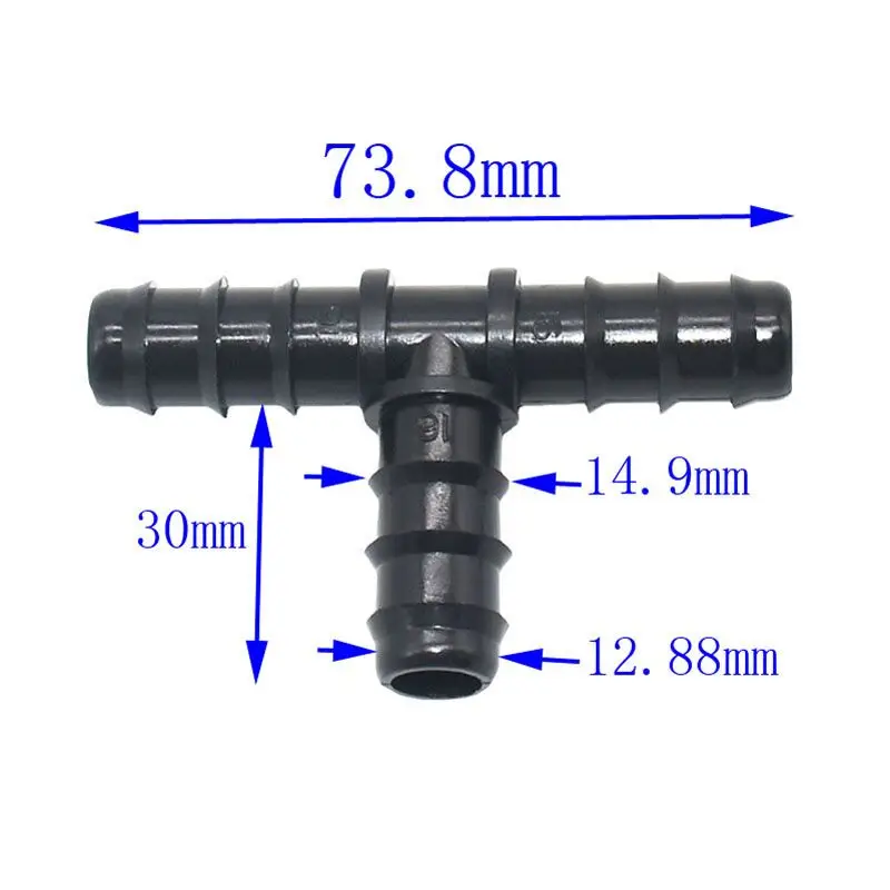 Садовый шланг 16 мм тройник Соединитель 3 кольца садовый оросительный соединитель 1/2 шланг делитель воды теплица капельного орошения 5 шт