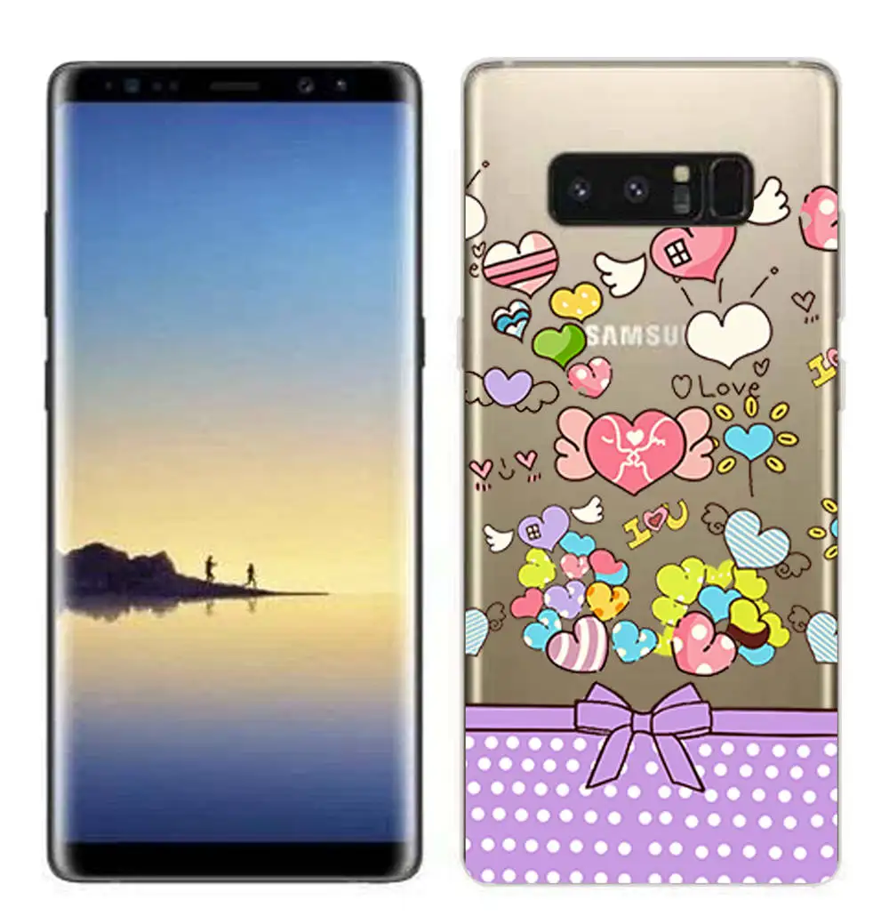Clear Silicone Fundas for Samsung Galaxy S8 S9 S8 Plus S9 Plus Soft TPU Cover for Samsung Note 3 4 5 7 8 9 Case Protective Shell (15)