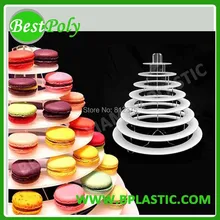 Горячая распродажа! 8 трехъярусная акриловая подставка для макарон, поддон для печенья, пирамида из макарон, дисплей для макарон