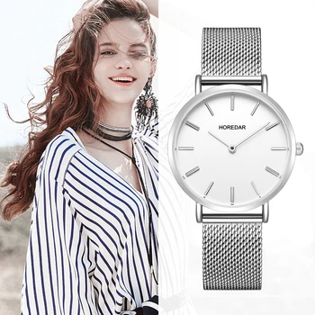 

Women Watches Super Slim Ladies Quartz Wrist Watch High Quality 16mm Stainless Steel Mesh Band Wristwatch for Women Clock Girls