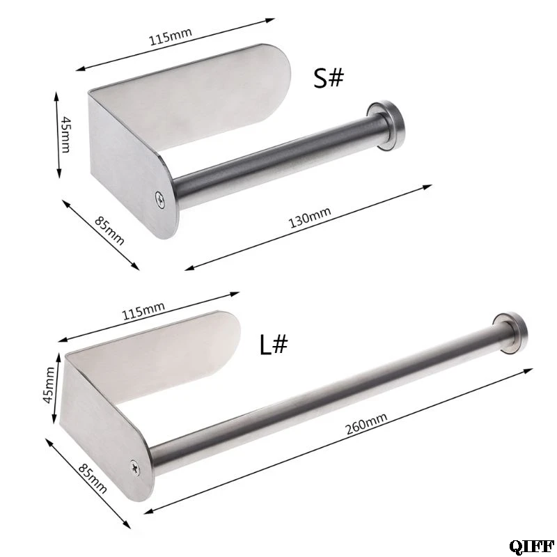 Клейкий вертикальный держатель для бумажных полотенец из нержавеющей стали настенное крепление для ванной кухни туалетной бумаги рулон стеллаж для хранения Jun13