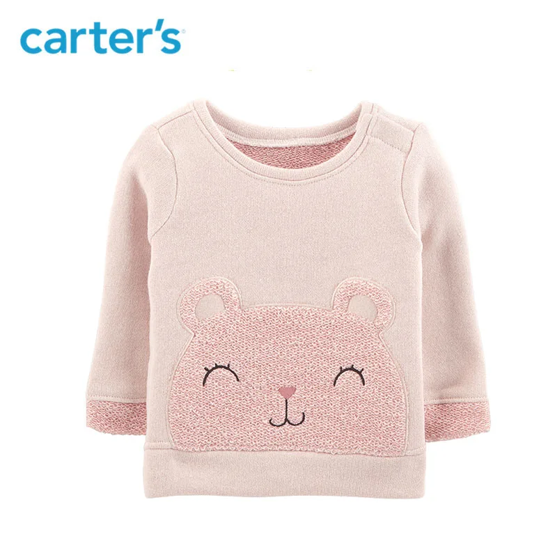 Carters Bear French Terry Sweater Autumn winter cute bear baby girl clothes long sleeve o-neck baby clothing 127H343