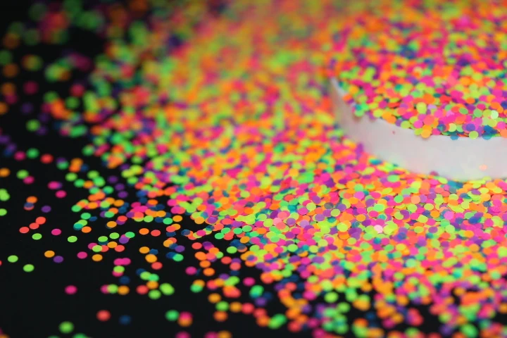

1mm Neon Fluorescent glitter dots nail art glitter shape spangle sequins
