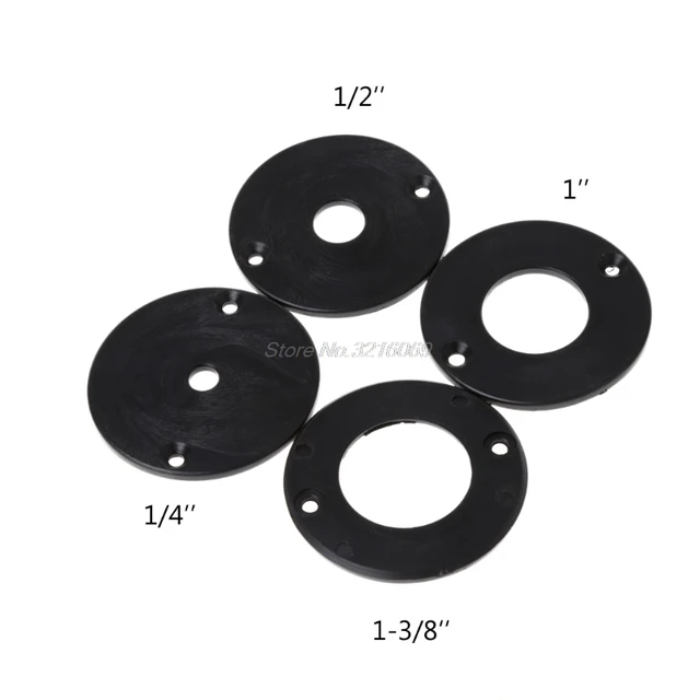 Aluminum Router Table Insert Plate w/ 4 Rings Screws For Woodworking Benches