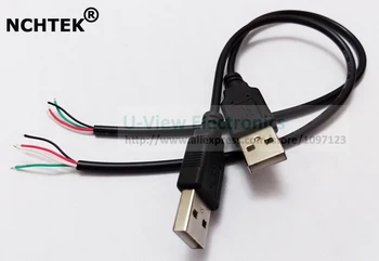 

NCHTEK USB 2.0 A Male Jack 4 Wire/4Pin Power Cable Connector DIY ,USB Male Lead Cord About 30CM/Free DHL Shipping/300PCS