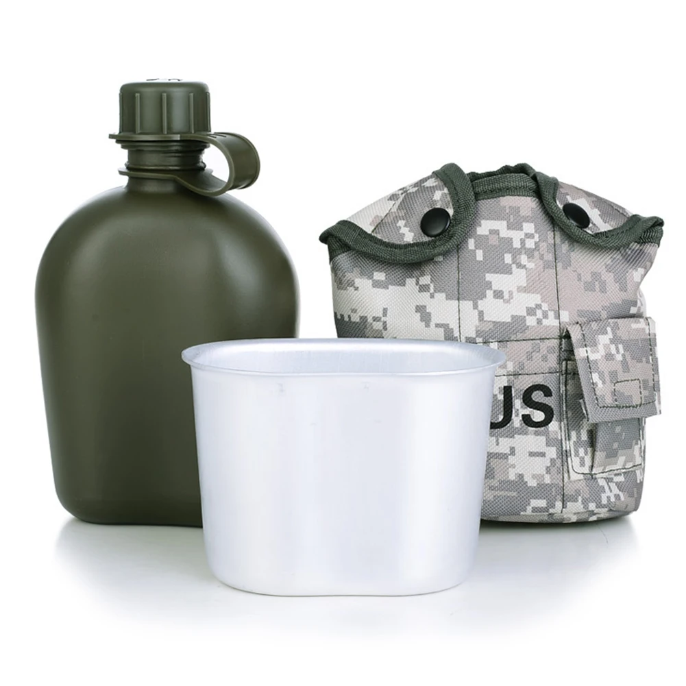 

3PCS/set Multifunctional Camouflage Insulation Kettle Outdoor mountaineering Camping Tableware With Aluminum Lunch Box