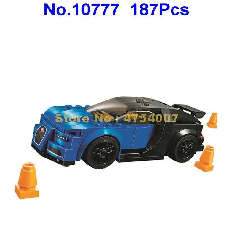 

10777 187pcs bugatti chiron racing car supercar sportscar bela building blocks 75878 Toy