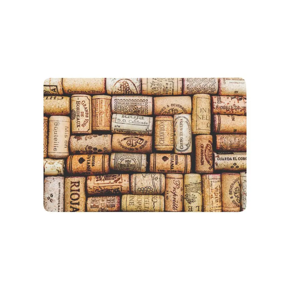 Anti slip Door Mat Home Decor, Wine Corks Indoor Outdoor Entrance