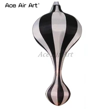 Красивый белый и черный подвесной надувной светодиодный светильник воздушный шар для ночного клуба, вечерние, события