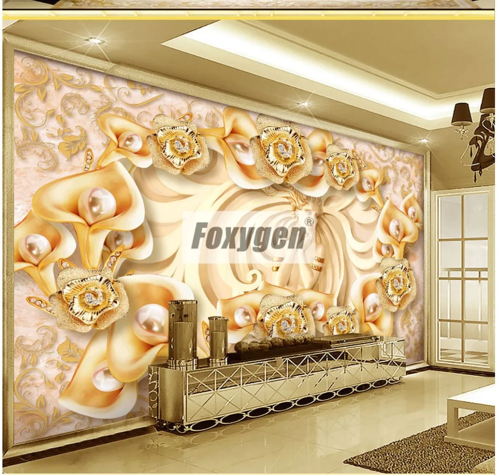 Customzied NON-WOVEN Wallpaper mural with kinds of nice 3D flowers animalsForest abstract landscapes cities designs designs and patterns  (222)