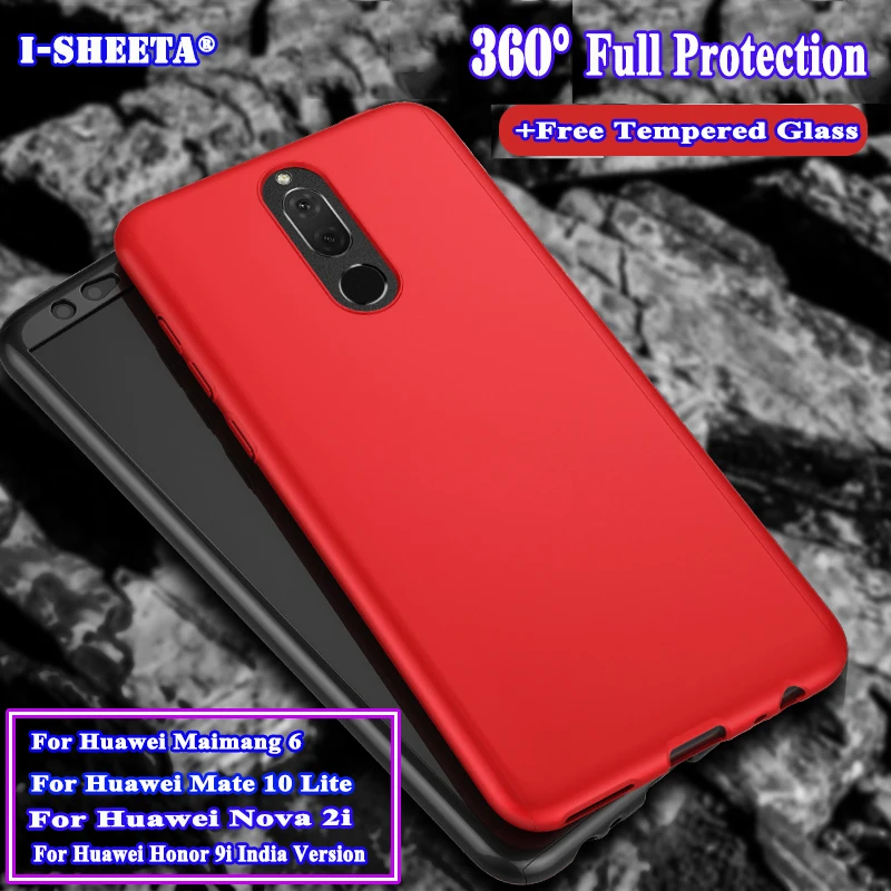 360 Degree Full Protective For Huawei Mate 9 10 20 Lite Pro X Slim Hard PC Case With 9H Free Tempered Glass Screen Protector |