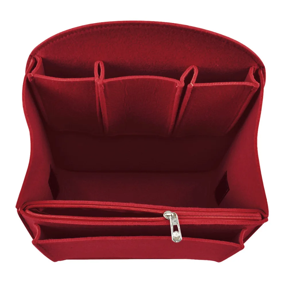 أزياء المرأة التجميل حقيبة السفر إدراج منظم حقيبة في حقيبة الإناث حافظة للمكياج السيدات الفتيات ورأى ماكياج المنظم حالة