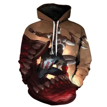

NEW Hot hoody 3d Captain America 3 avengers alliance op Hoodies Men Women Fashion Winter Spring Sportswear Hooded Sweatshirt