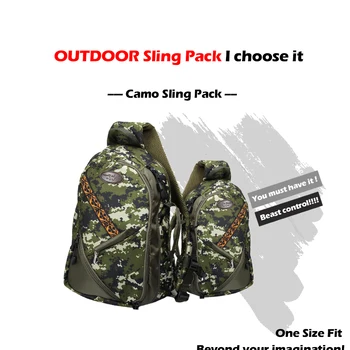 

Camo Fly Fishing Sling Bag Adjustable Size Army Green Outdoor Sports Fishing Chest Bag Mutiple Pocket Hiking Hunting