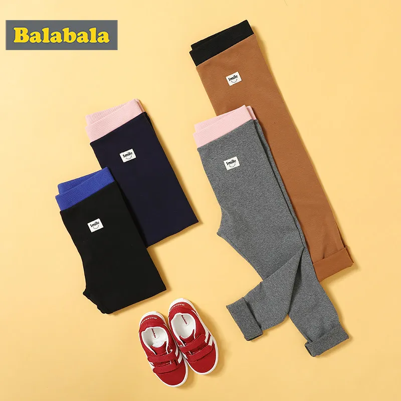Balabala/модные спортивные штаны для девочек брюки подростков узкие карандашные с