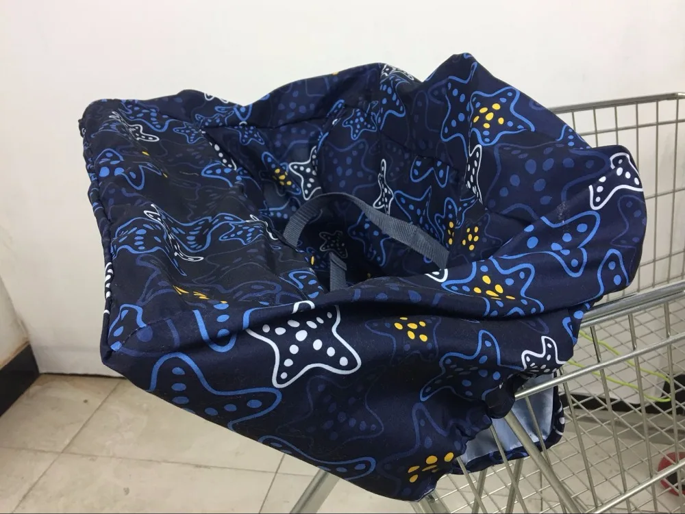 

5 Styles-Starfish Ocean Elephant Blue dot Multifunctional 2-in-1 Shopping Cart Cover High Chair Cover for Baby & Infant