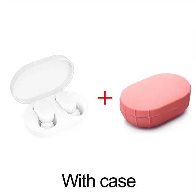 Xiaomi mi AirDots TWS Bluetooth наушники беспроводные наушники-вкладыши гарнитура с mi c и зарядной док-станцией Молодежная версия - Цвет: with Pink Case