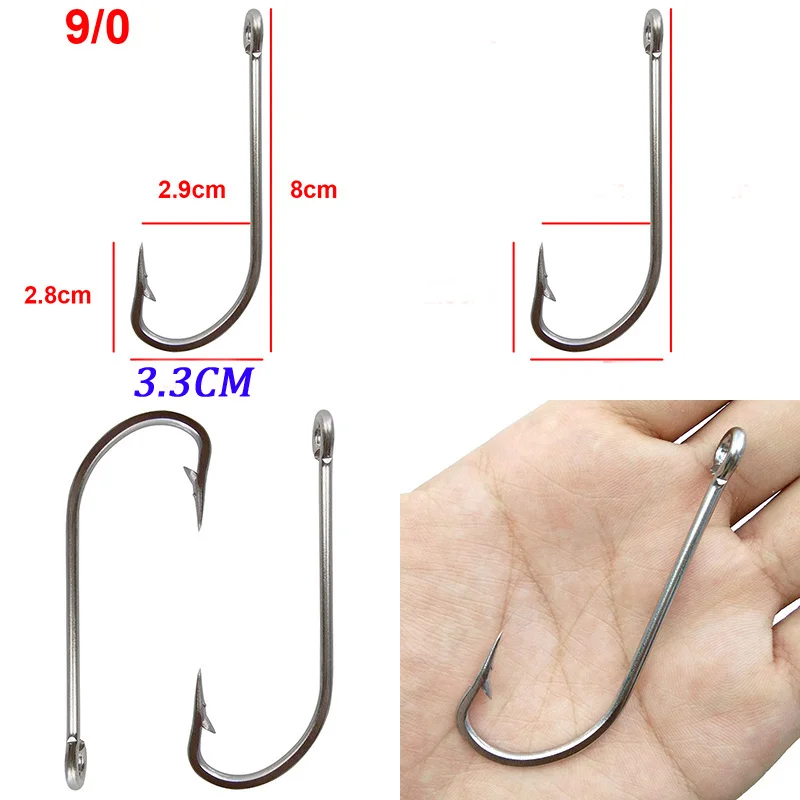 Fishing Hook High Carbon Stainless Steel Chemically Sharpened Octopus Ocean Fishing Hooks