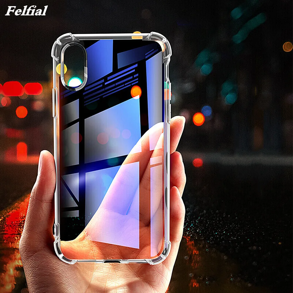 

For iphone SE 2020 Soft TPU Case for iPhone X 7 8 Plus XR xs Xs Max Transparent Phone protective Back Cover For Apple 5 SE shell