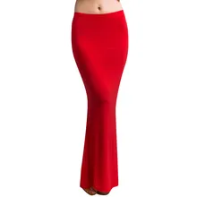 Women's Long Mermaid Skirts Sexy Casual Solid Hip Solid Evening Party Ankle-Length Skirt Women Clothes