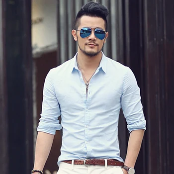 

2019 New Brand Linen Men's Shirts Long Sleeve Male Slim Fit Casual Business Shirt Solid Flax dress shirt high quality Fashion