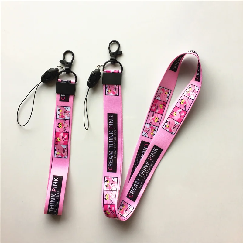 

Pink Neck Strap Nylon Lanyard for keys ID Card Gym Mobile Phone Straps USB badge holder DIY Hang Rope Sling Long+Short