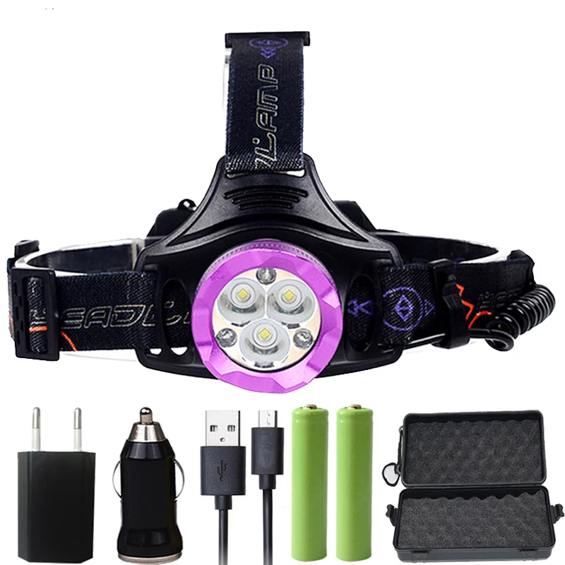 

z307307 Led Headlamp Headlight 12000LM 3x XM-L2+3x COB Head Lamp Portable Light Torch Lantern for camping fishing