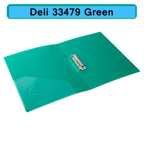 4 шт./лот Deli A4 Клип папки файла красочные файл клипа папка для документов клип папку коробке файла сумки оптом - Цвет: 33479-Green