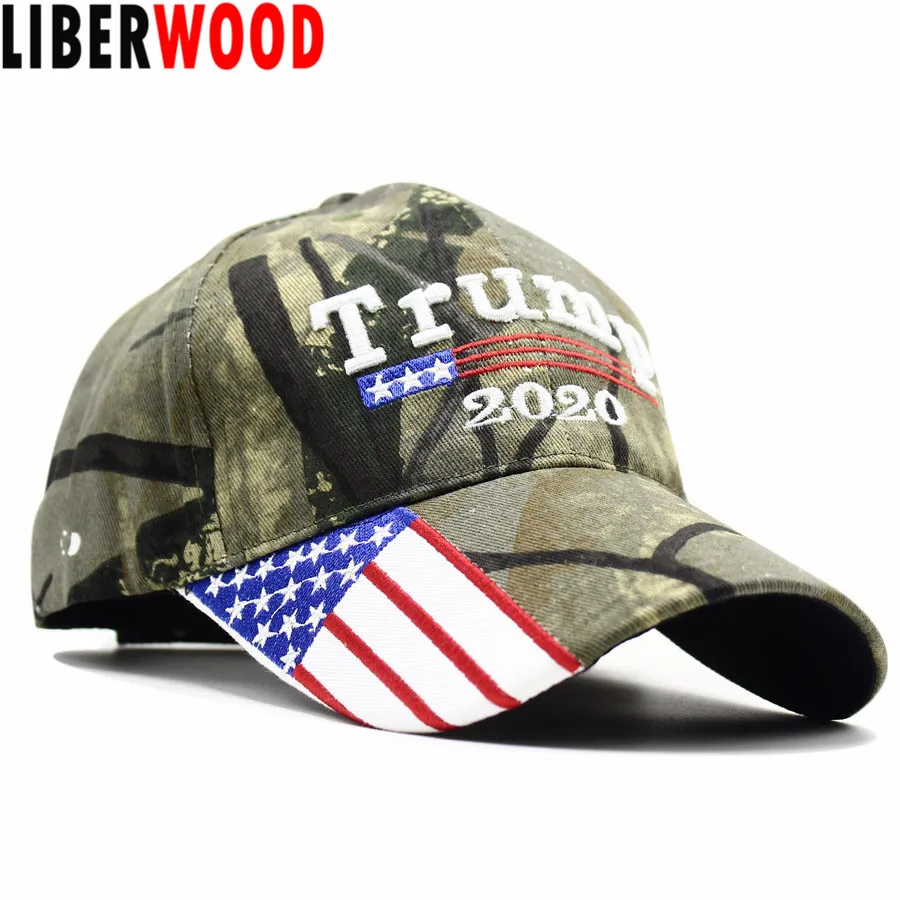 

President Donald Trump 2020 American Flag Realtree Hat Cap Make Keep America Great MAGA Hat USA Camo Camouflage KAG Baseball Cap