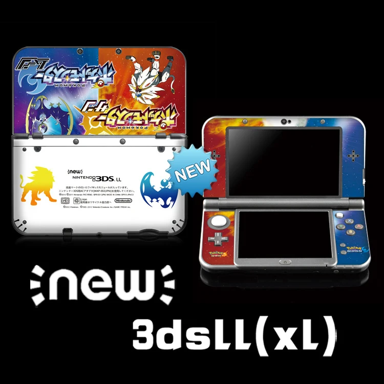 

Vinyl Cover Decal Skin Stickers for Pokemon Sun & Moon Nintend o NEW 3DS LL / NEW 3DS XL