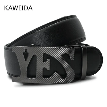 

KAWEIDA New Designer Belts Yes Automatic Buckle Belt for Trouser Mens Accessories 2018 Genuine Leather Kemer Ceinture Homme Riem