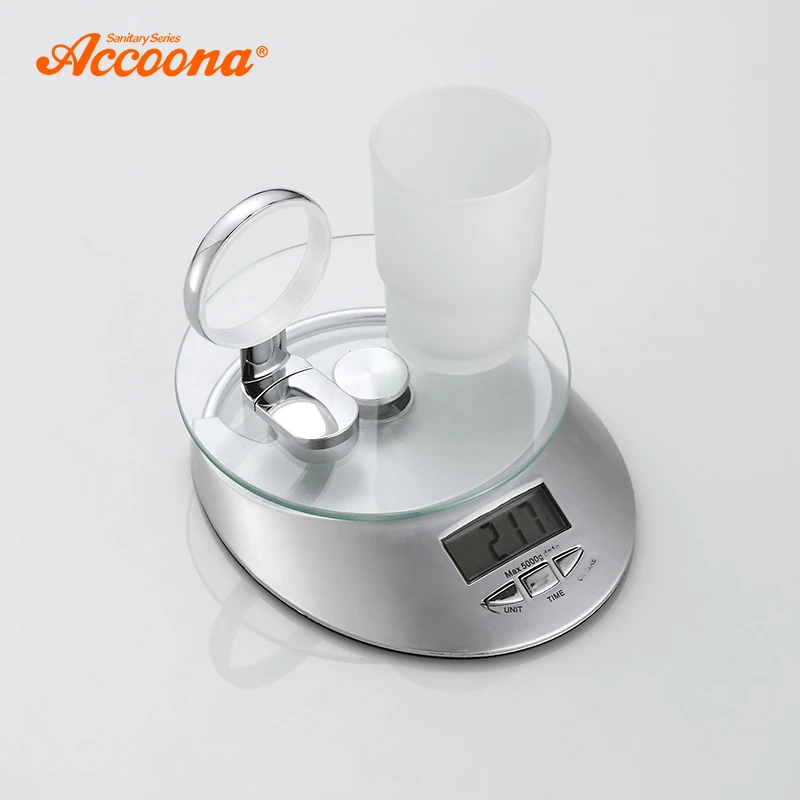 Accoona Bathroom Cup Tumbler Holders Single Cup Toothbrush Holder Bathroom Accesssories Wall Mounted Bath Tumbler Holder A12003