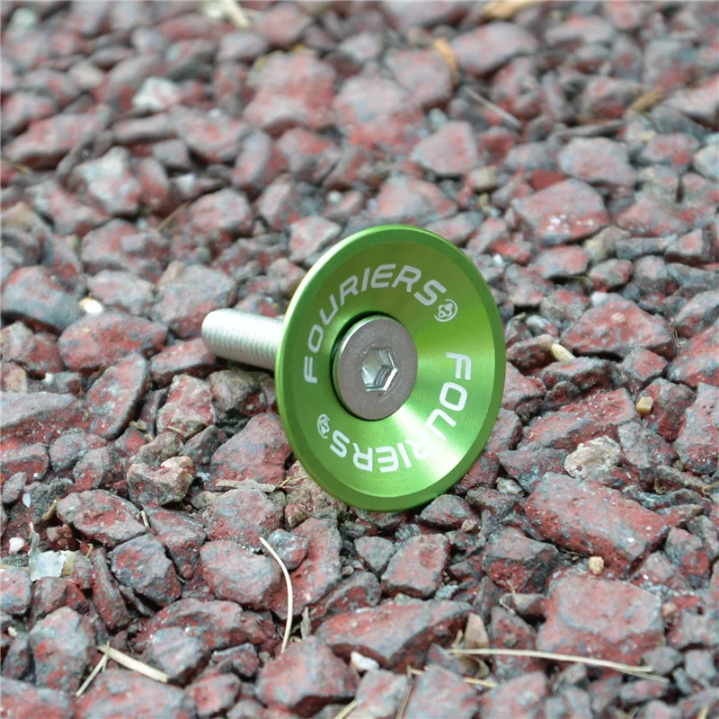 Fouriers легкая крышка для руля велосипеда верхняя крышка для гарнитуры 28,6 мм 1 1/" Steerer глубокая вогнутая только серебро, серый, зеленый