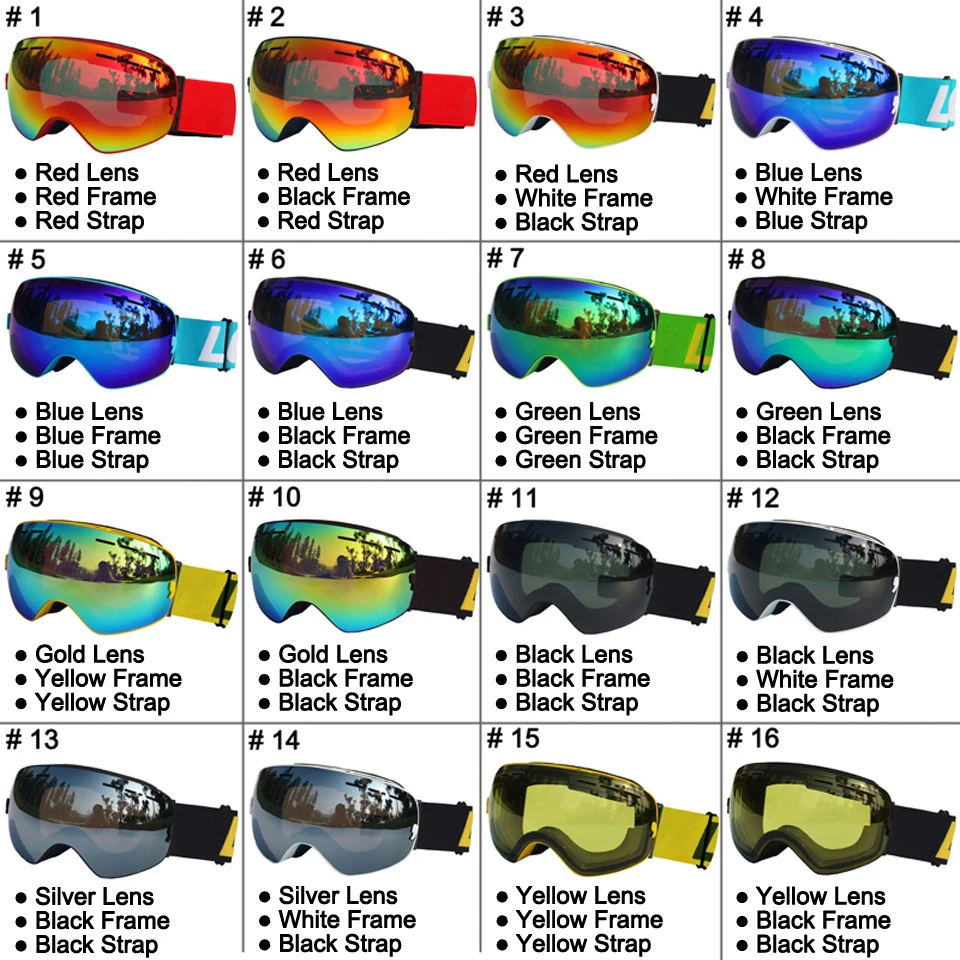De Esquí gafas de doble capas UV400 Anti-niebla gafas de esquí nieve esquí Snowboard Motocross gafas máscaras de esquí o gafas
