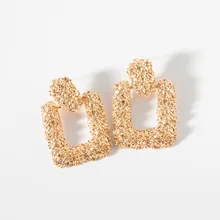 Большие Винтажные серьги для женщин золотого цвета геометрические массивные серьги металлические серьги Висячие модные ювелирные изделия тренд Neoglory