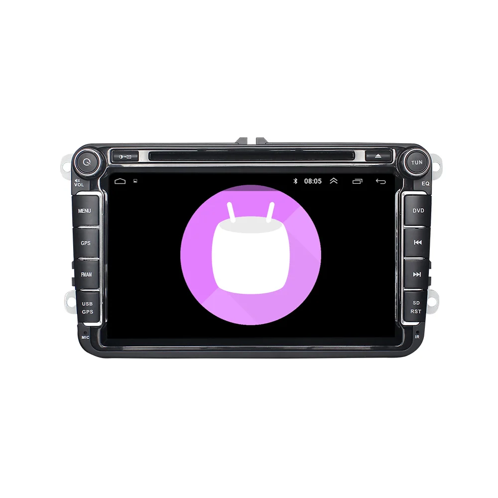 Perfect JIUYIN Android 8.1 Radio Car DVD GPS Navigation Quad Core For Skoda POLO GOLF 5 6 PASSAT TIGUAN TOURAN Caddy Multimidia 4