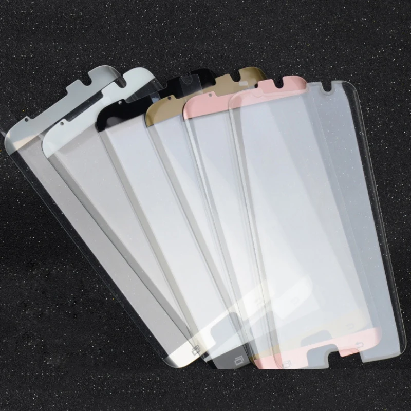 

Case Friendly 3D Tempered Glass Screen Protector For Samsung Galaxy S7 Edge 9H Curved Glass Protector Transparent Rose Gold