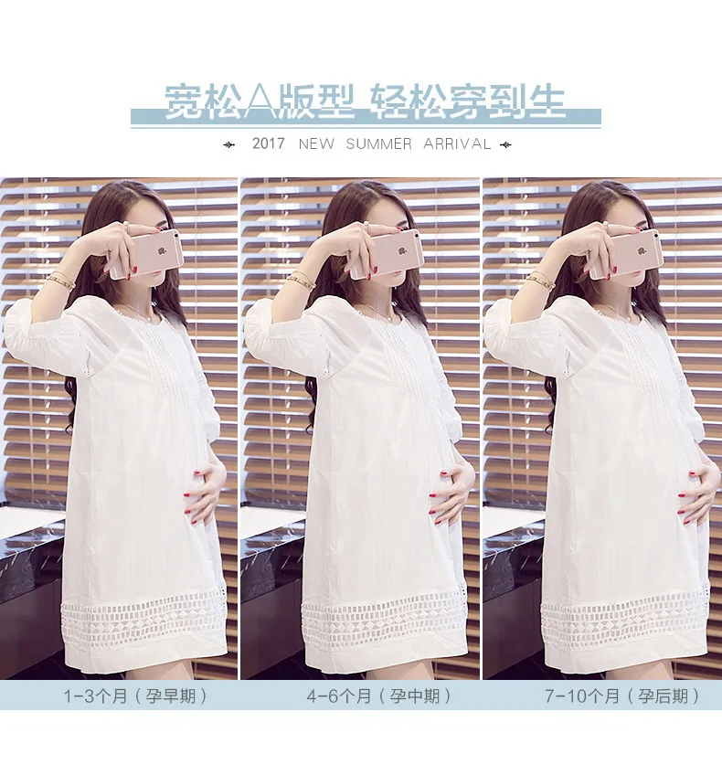 Корейская одежда для беременных; шифоновая белая одежда с короткими рукавами для беременных; Одежда для беременных с бантом; M-2XL