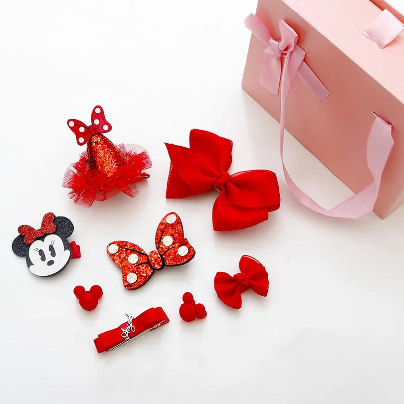 1Set Multi-style Ribbon Bow Flower Baby Girls Hairpins  Barrettes Children  hair Accessories Cute Baby Girls Headwear floral Hair Clip  (4)