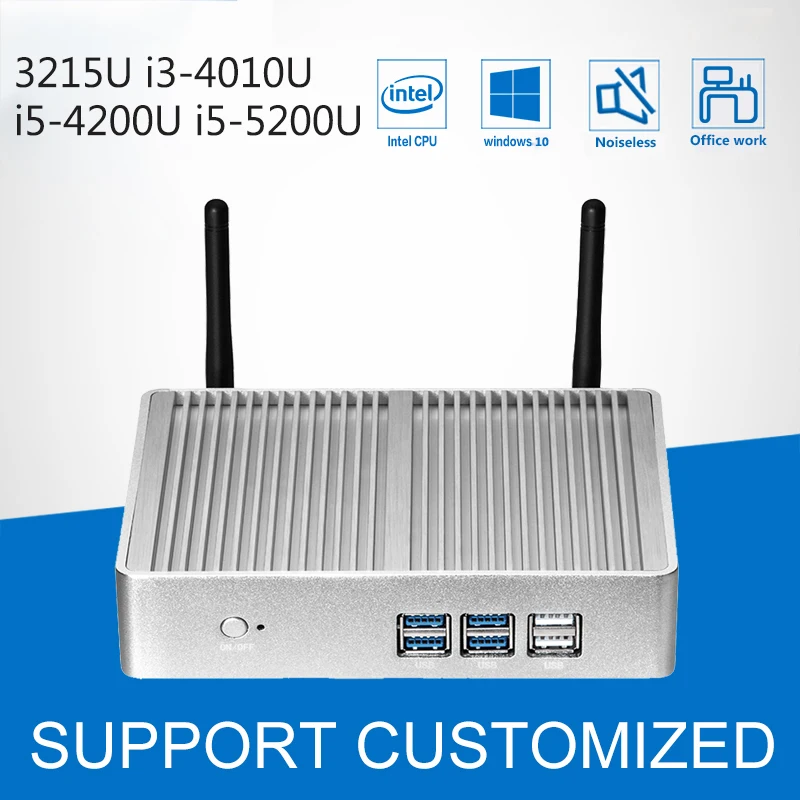 Mini PC Fanless Mini Computer Windows 10 Computer Office Intel Core i3 4010U i5 4200U i5 5200U Barebone Motherboard HDMI VGA Mini PC Fanless Mini Computer Windows 10 Computer Office Intel Core i3 4010U i5 4200U i5 5200U Barebone Motherboard HDMI VGA