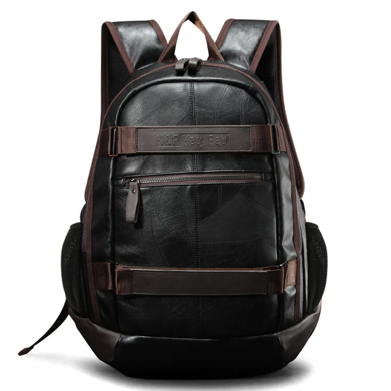 

New Men's Backpack Men PU Leather Backpack For Teenagers Casual Men Backpacks Large Capacity Laptop Backpack Luxury Travel Bags