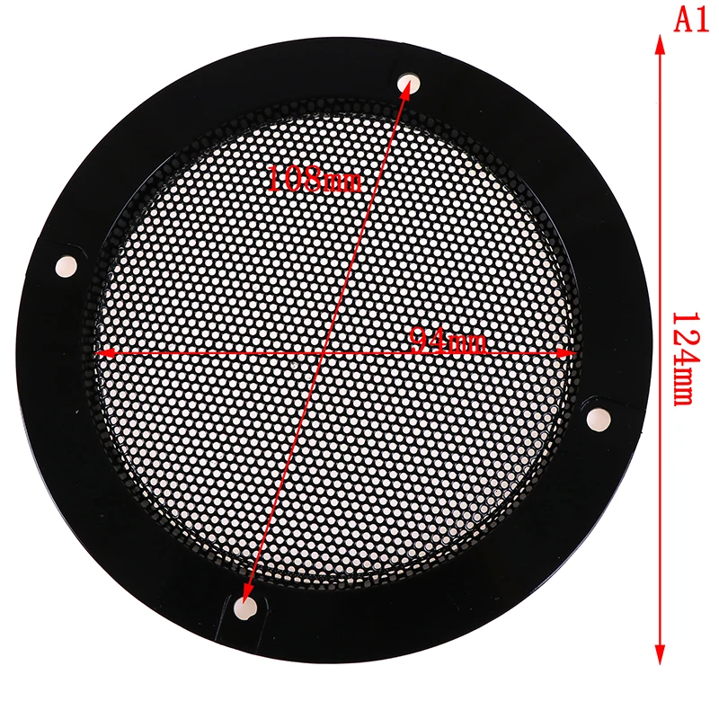 1 шт., размер: 4/5/6/8/10 дюймов черный Замена круглые Динамик защитная сетка крышка решетки круг Динамик аксессуары - Цвет: Серебристый