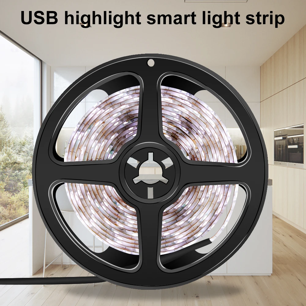 

USB 5V Led Strip Light 50CM 1M 2M 3M 4M 5M Tiras Led Lamp Tape Ribbon Diode SMD 2835 Backlight TV PC Cabinet Closet Night Light