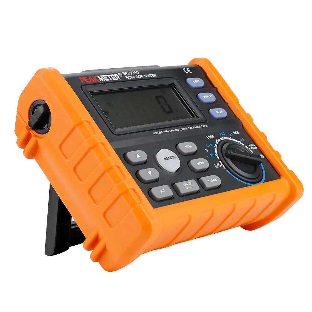 PEAKMETER тестер утечки MS5910 цифровой измеритель сопротивления RCD петли мультиметр