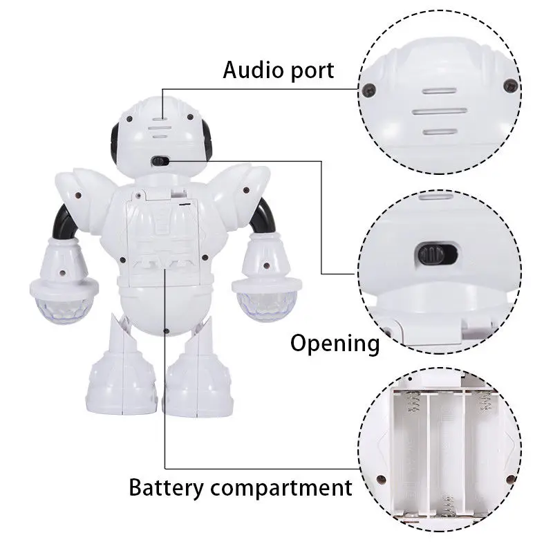 Fun Dancing Robot Electronic Toy with Music Lighting Toys Gift for Kids Children YJS Dropship